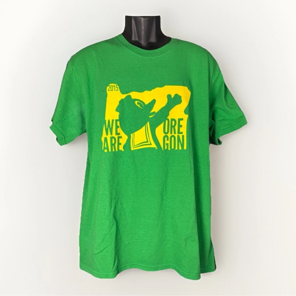 Oregon Ducks ‘We Are Oregon’ Fight Song 2015 Duck Store Promo Green Tee Sz L